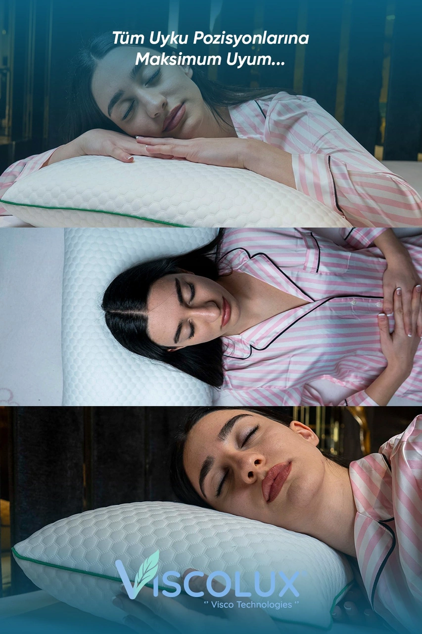 Anadolu Tombul Ortopedik Yastık - Baş Ağrısı Önleyici Klasik Visco Yastık 60x40x15 Yeşil