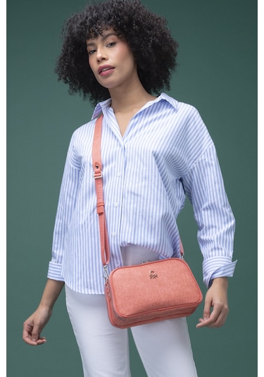 Benetton Bnt 1277 Çapraz Çanta Std / Mercan Mercan
