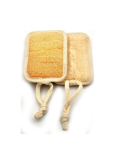 Doğal Kabak Lifi Yüz + Vücut + Sırt  Banyo Hamam Kesesi 3'lü