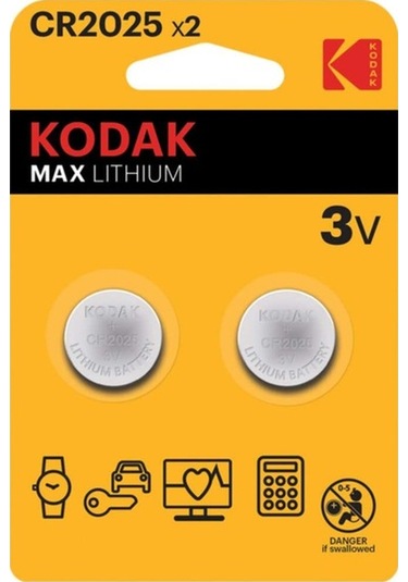 Kodak 2 Adet Cr2025 Ultra Lityum Para Pil