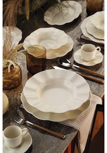 Kütahya Porselen Milena 26 Parça 6 Kişilik Yemek Takımı