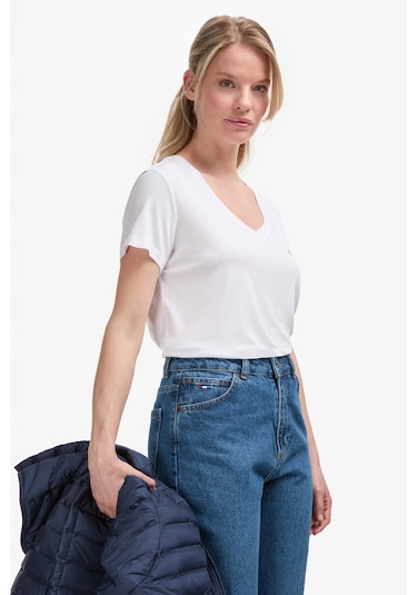 U.S. Polo Assn. U.s. Polo Assn. Kadın Beyaz Tişört Basic 50323448-vr013
