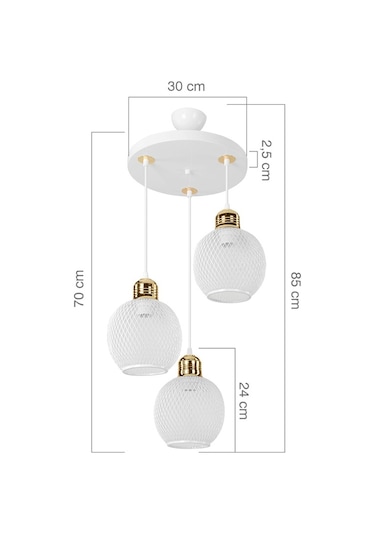 Bella 3'Lü Sarkıt ( 2 Renk )