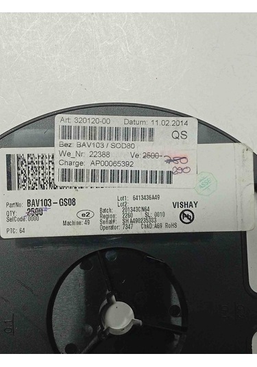 Bav103,gs08 Sod80 Vıshay Smd Diyot 50 Adet