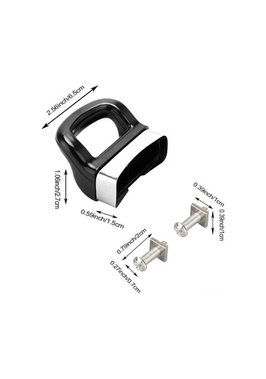Wezone 4 Adet Siyah Metal Tencere Kolları - Basınç Tenceri Ve Sos Tenceri İçin Yerine Koyma Kolları, 1 Veya 2 Delikli Tiplere Uyumlu Siyah