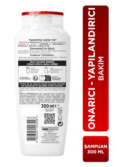Elseve Komple Onarıcı 5 Yapılandırıcı Bakım Şampuanı 300 ML