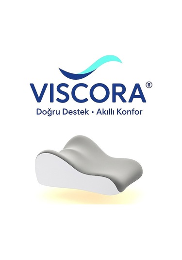 Vıscora Çok Amaçlı Ortopedik Bel Minderi Visco,-yıkanabilir Kılıf Ofis/ev Gri