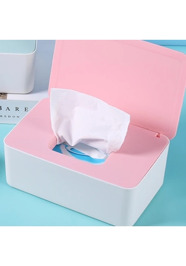 Siyah Toz Geçirmez Islak Mendil Saklama Kutusu Kapaklı Ev Masaüstü Doku Saklama Kutusu Taşınabilir Islak Mendil Dağıtıcı