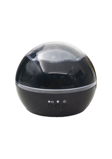 Vkemall Siyah Usb Led Star Projeksiyon Lambası - 360 Döner, 8 Renkli Işık, Konfor Işığı, Odalar İçin Romantik Ambiyans Aydınlatması Siyah