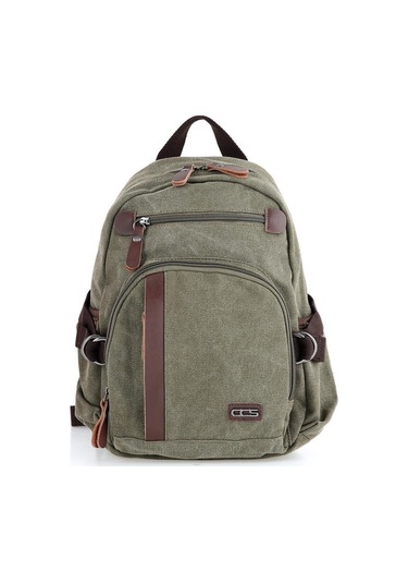 Ççs 51810 Kanvas Kumaş Sırt Çantası Haki