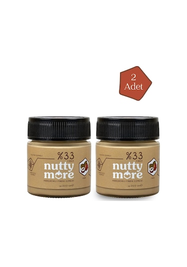 Nutty More %33 Fındık Parçacıklı Fındık Ezmesi 200 Gr X 2 Adet