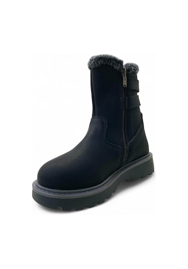 Trender Buckle Filet Siyah Kız Çocuk Bot & Bootie Siyah