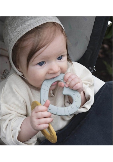Bibs Baby Bitie Heart Peach Dişlik Turuncu