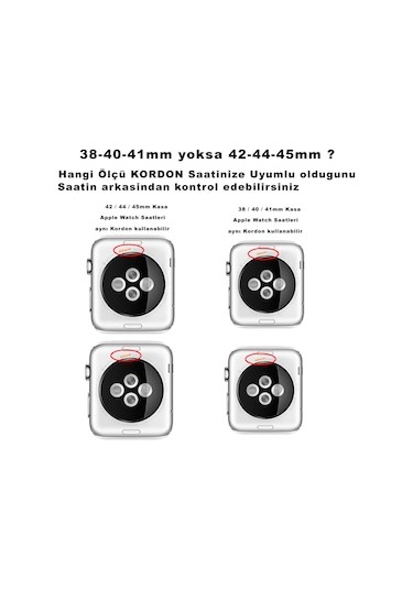 Apple Uyumlu  Watch  Seri 9/8/7/6/se/5/4/3 Spor Loop Kordon 41/40/38mm
