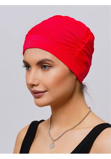 Topichome Havuz İçin Kumaş Yüzme Bonesi 165978547 Kırmızı