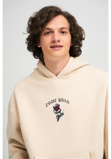 Hırsch Unisex True Pain Sweatshirt Taş Gri