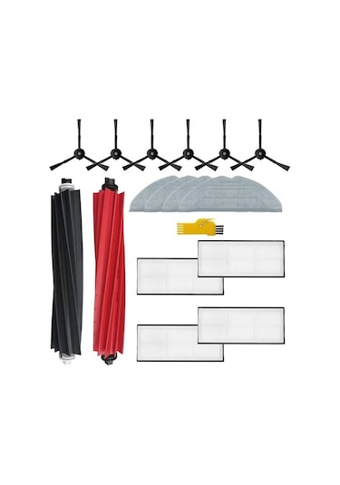 Unimarket S8 Pro Ultra Robot Süpürge Aksesuar Seti: Yan Fırça, Hepa Filtre, Paspas Bezi Ayarlamak 1 Adet Süpürge Yedek Parçaları