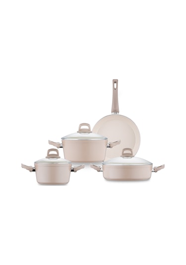 Emsan Crystal 7 Parça Tencere Seti Rosegold Rose Gold