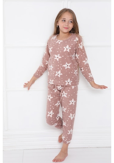 Fames Pijama Kişlik Çocuk Polar Pijama Takim Gri