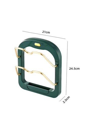 Suntek Tencere Kapakları Tutucu Duvar Dolabı Kapı Kiler Yeşil Yeşil