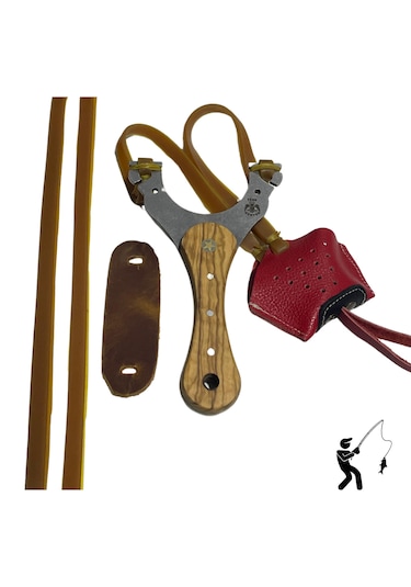 Balık Yemleme Sapanı -metal Gövde Ve Zeytin Saplı