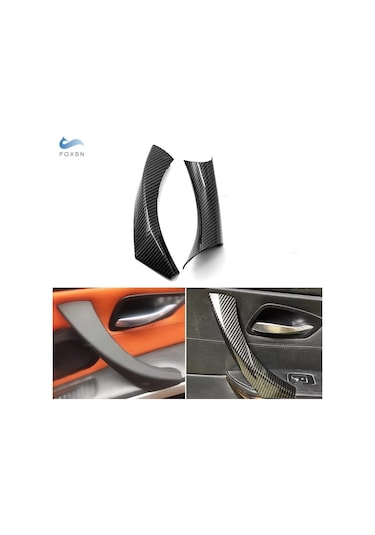 Karbon Sağ-araba Styling Abs Karbon Fiber Doku İç Kapı Paneli Tutma Kolu Kol Dayama