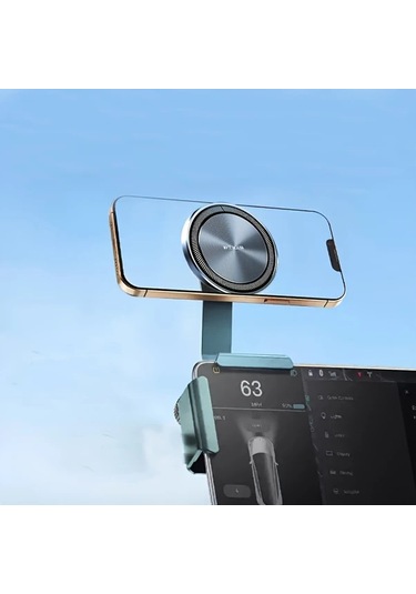 Honeybeeshop Tesla Özel İçin Yeni Güncellenmiş Çinko Alaşım Manyetik Telefon Tutucu Tesla Model 3 Y Uyumlu