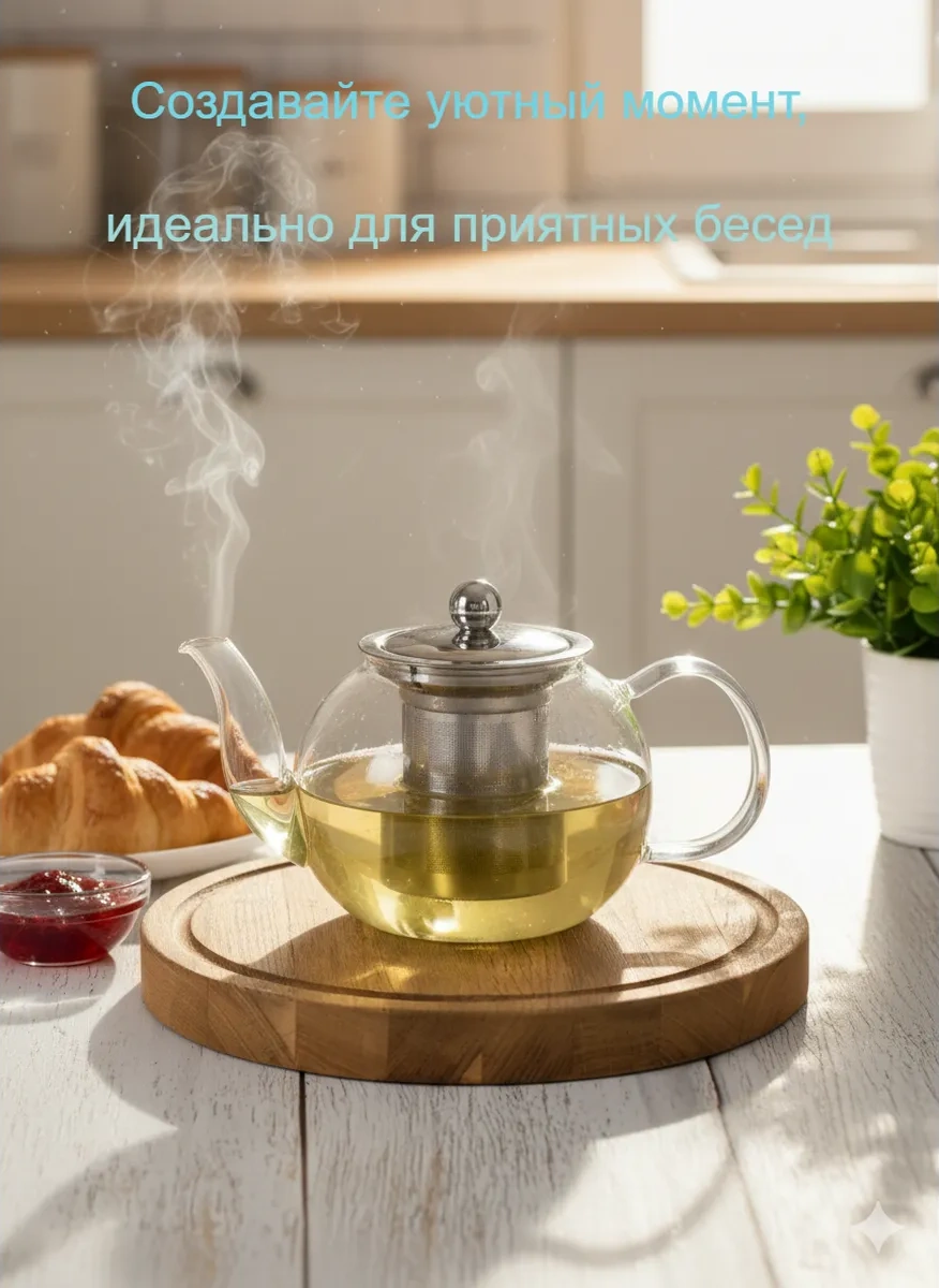 Cnglass Çıkarılabilir Filtreli Demlik 600 Ml 310788298 Beyaz