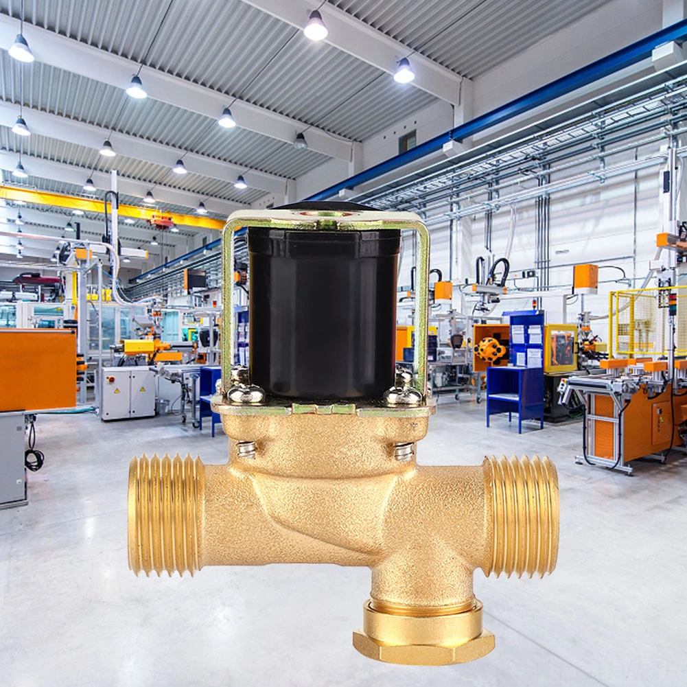 Tenfowee 12v Dc Bakır Elektromanyetik Valf - Güneş Enerjisi Sıcak Su Makinesi İçin Kapatılmış Su Girişi Valfi 1/2"