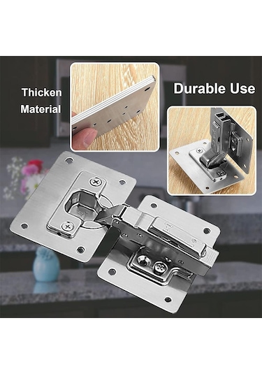 Menteşe Tamir Plakası Paslanmaz Çelik Mobilya Dolabı Montaj Aracı Kabine Lat İçin 2pc-b