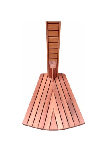 Havuz Duşu Alaçatı Serisi Ahşap Havuz Duş Sistemi Tek Su Girişli