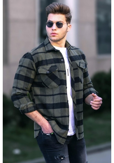 Madmext Madmext 4950 Oduncu Erkek Gömlek - Haki