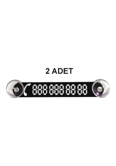 -2 ADET-Siyah-Beyaz Araç Park Telefon Numaratörü Tel No Gösterici