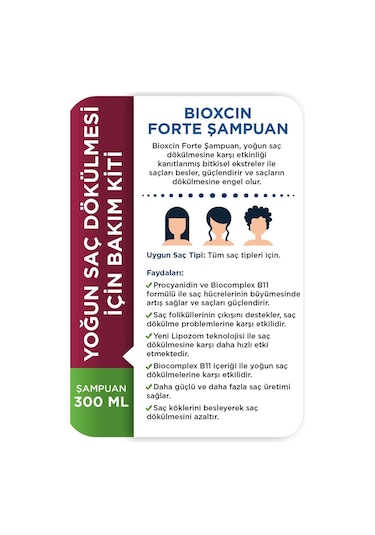 Bioxcin Forte Saç Bakım Kiti Yoğun Saç Dökülmesi 2 Adet