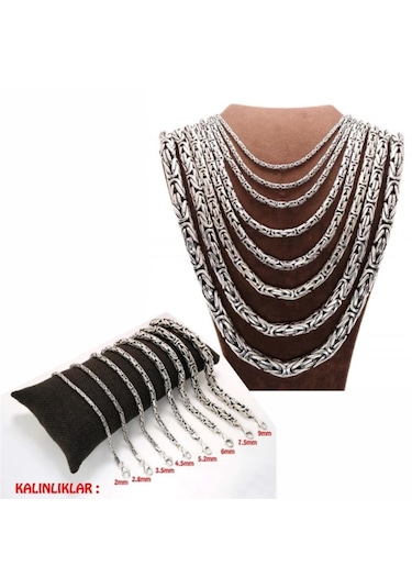 Erkek Gümüş Set - 6mm Yuvarlak Kral Model Sevgiliye Eşe Bab