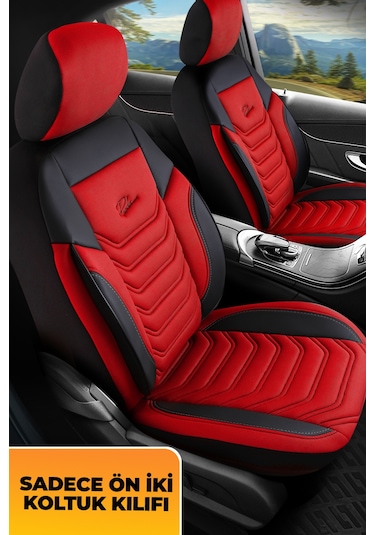 Kırmızı Panda Peru Serisi Pike Kumaş Ön İki Oto Koltuk Kılıfı