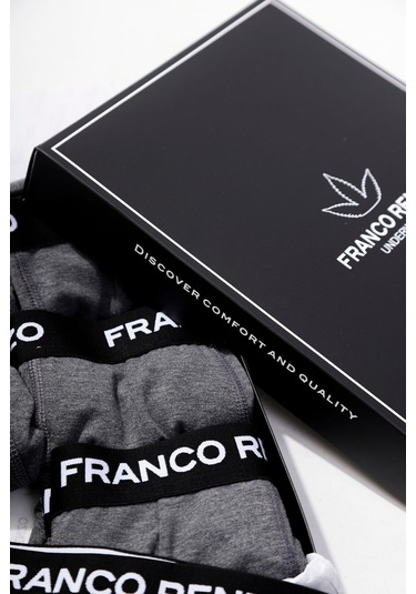 Franco Renzo Erkek 6'lı Lüx Kutulu Pamuklu Ve Likralı Boxer Çağla - Hardal - Gri -yeşil - Kırmızı - Laci