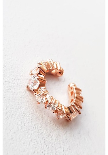 MorMajor Silver Ithal Zirkon Taşlı Gümüş Kıkırdak-4978