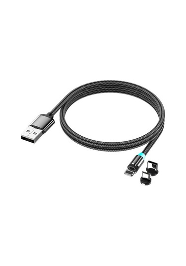 Prestigegoods Kebiss Led Manyetik Usb Şarj Kablosu İphone 14 13 11 12 Pro Max Xiaomi Uyumlu Mikro Usb C Tipi Kablo