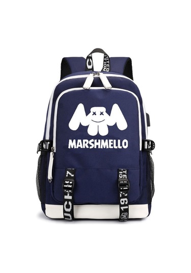 Xindoker Marshmello Dj Çantası - Hafif Ve Dayanıklı Sırt Çantası, 928 Siyah Gülücük Desenli Çok Renkli