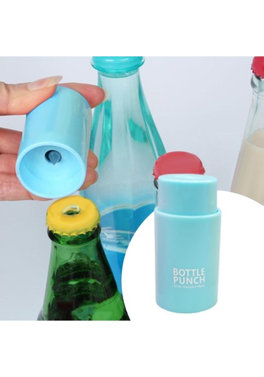 Suntek Piknik Evi İçin Taşınabilir Su Şişesi Kapağı Delme Mavi