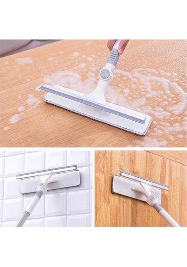 Yedek Bezli Cam Silme Aparatı Bükülebilir Teleskopik Camsil