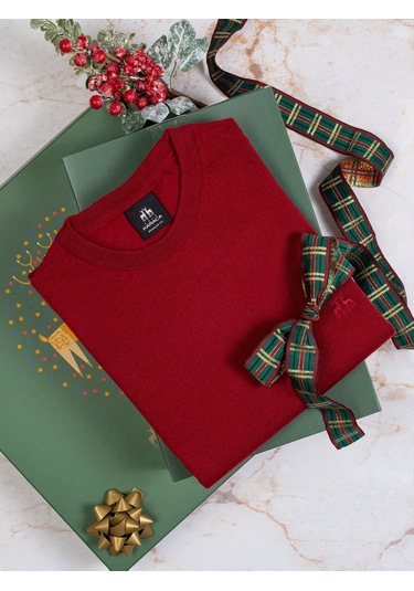 Karaca Erkek Regular Fıt Triko Kazak-bordo 113301004-61 Bordo