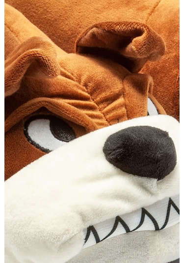 Twigy Kızgın Hayvanlı Garson Boy Kadın Panduf - Kahverengi YY0263