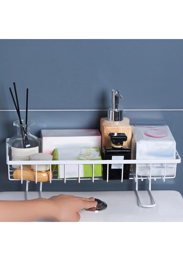 Pazly Üzerinde Tuvalet Suntek Rafı Punch Magideal Depolama Beyaz Banyo Wo Çok Renkli