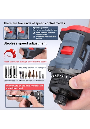 Hallow 45NM Torklu 16.8V Çok Fonksiyonlu Elektrikli Tornavida