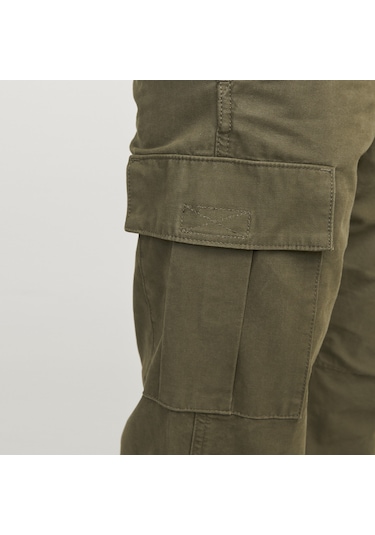 Jack & Jones Erkek Pamuklu Kargo Pantolon - Kane - 12258150 Yeşil
