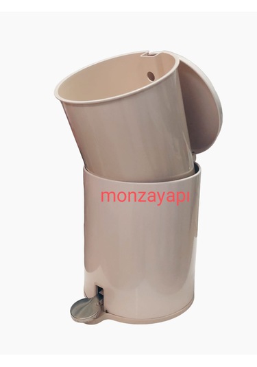 Primanova Cigo Pedallı Çöp Kovası Soft Ve Wc Tuvalet Fırçası Bej