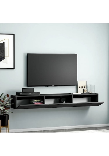 Tv Sehpası Tunus Siyah 180 Cm