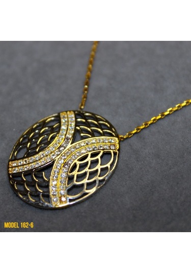 Osmanlı Motif Oval Kolye (407400118)